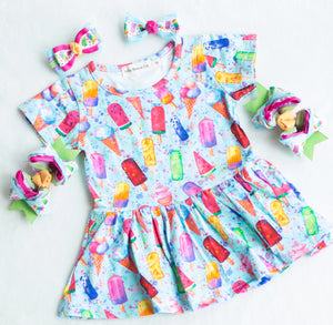 M2M Bow for {Summer Sweets} Peplum & Dress