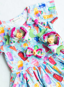 M2M Bow for {Summer Sweets} Peplum & Dress