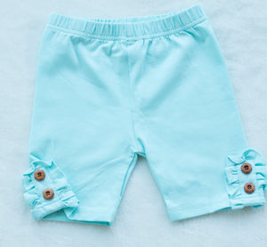Ice Blue button shorties