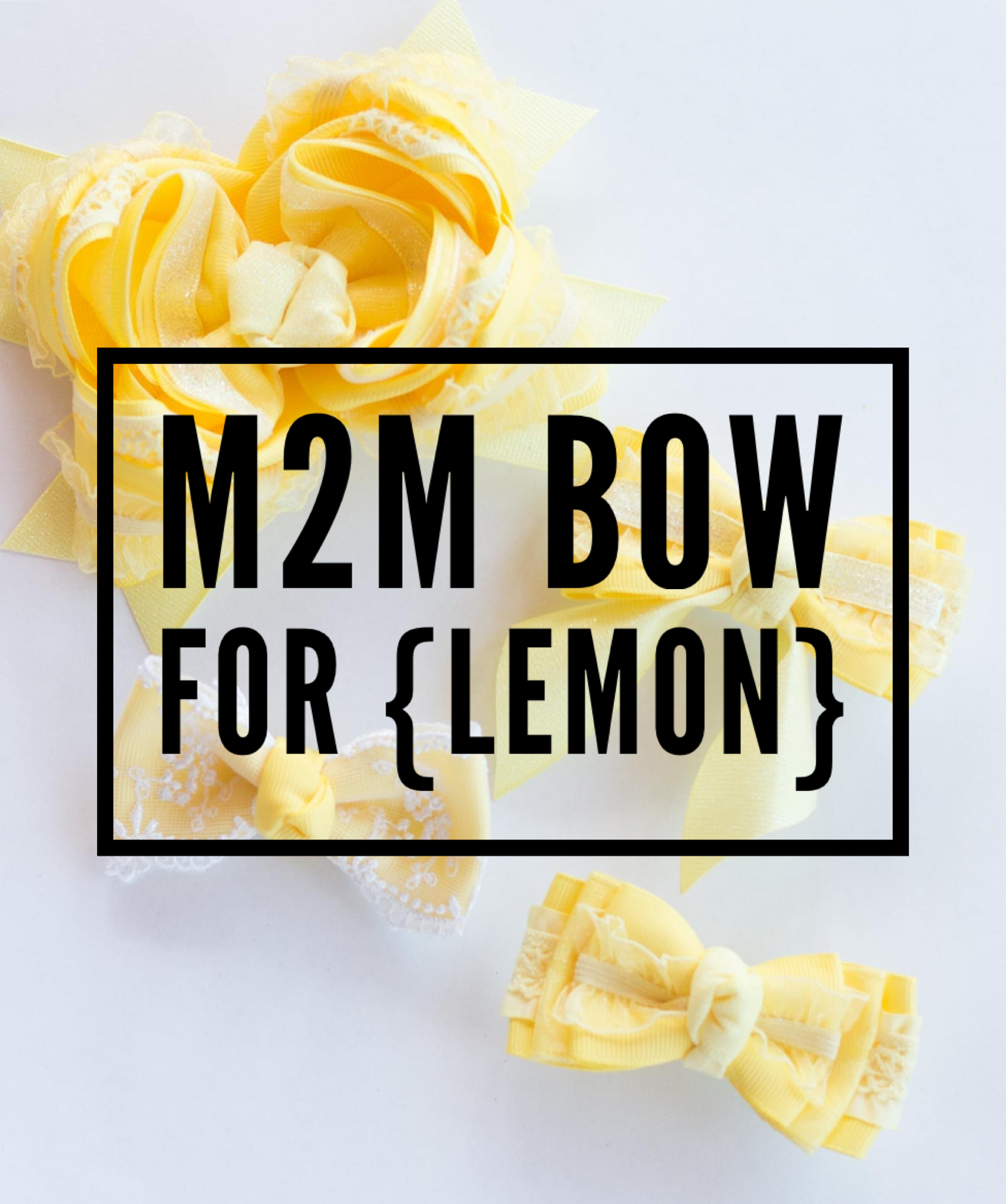 M2M LEMON Bow for {Lemon} Peplum & Button Shorties